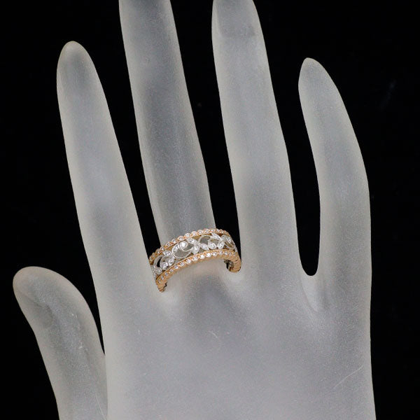 カールブラックバーン K18WG/PG ダイヤモンド リング 0.38ct