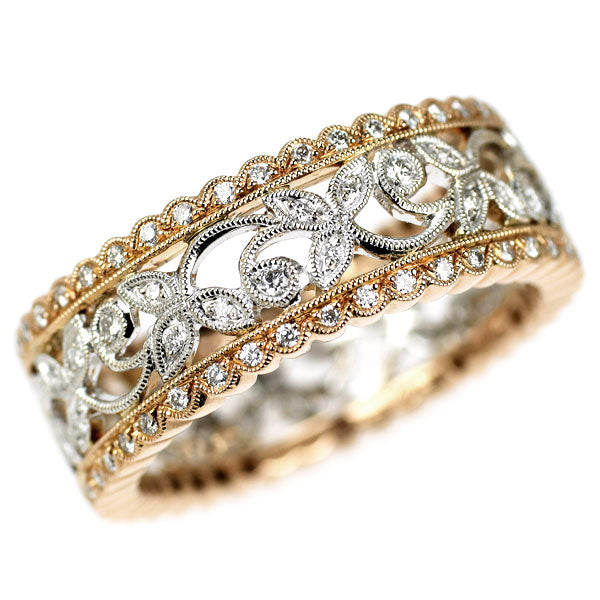 カールブラックバーン K18WG/PG ダイヤモンド リング 0.38ct