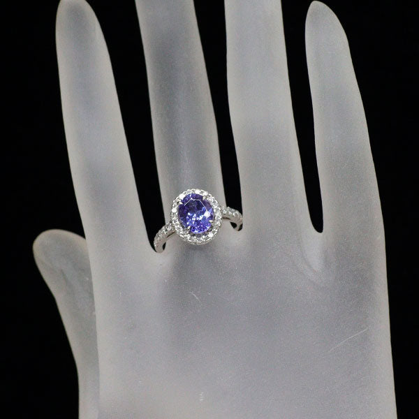 Pt900 タンザナイト ダイヤモンド リング 2.11ct D0.51ct