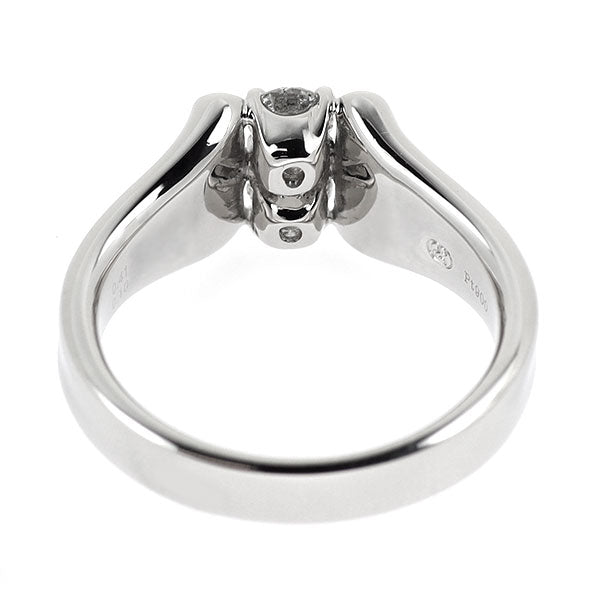 Pt900 ダイヤモンド リング 0.41ct D0.10ct