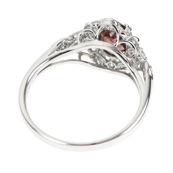 Pt900 ピンクジルコン ダイヤモンド リング 1.75ct D0.43ct