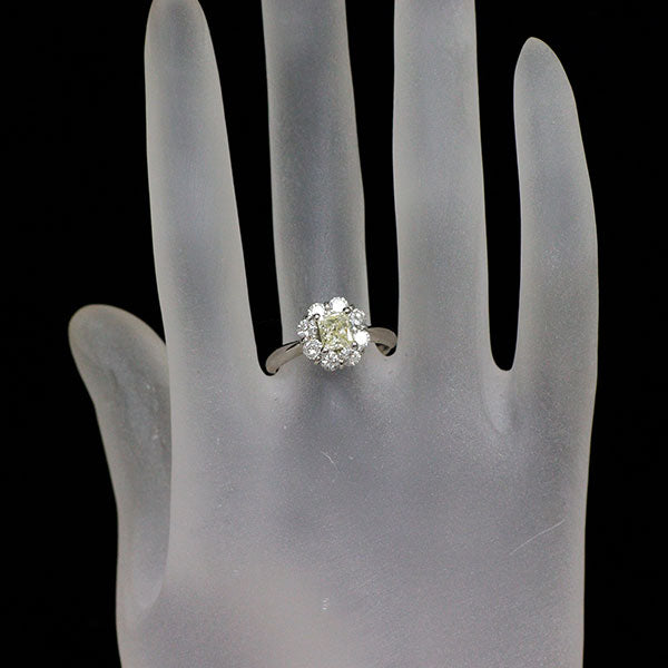 Pt900 ダイヤモンド リング 0.544ct D0.79ct