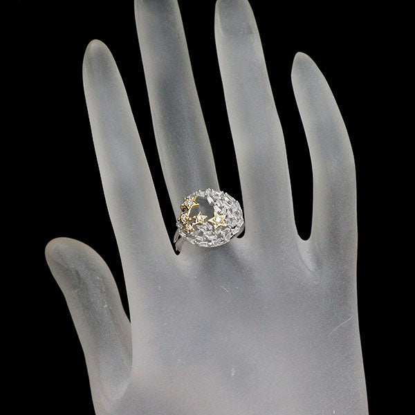 K18YG/WG ダイヤモンド リング 0.60ct スター