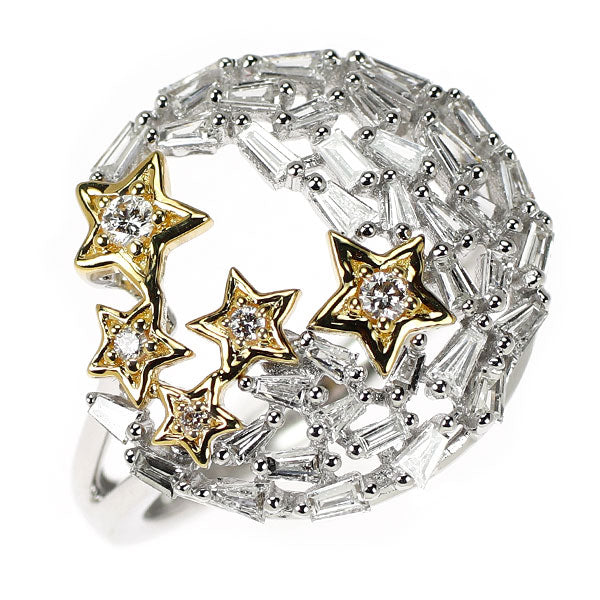 K18YG/WG ダイヤモンド リング 0.60ct スター