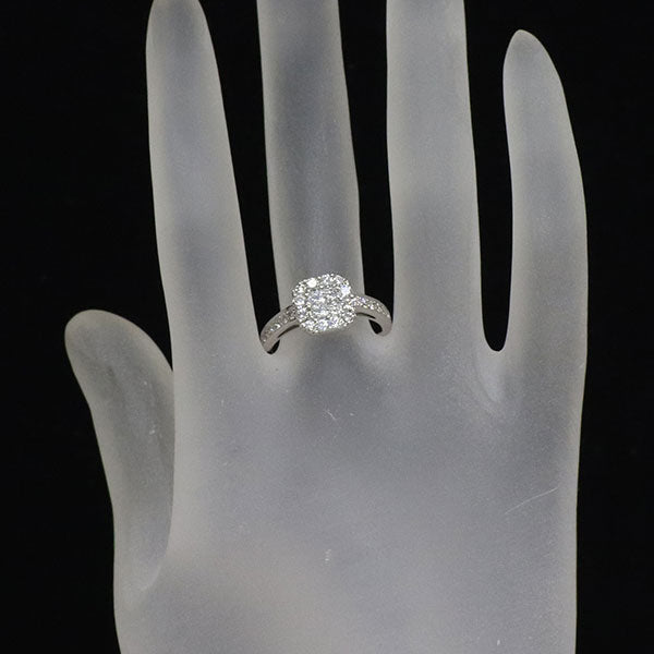 K18WG ダイヤモンド リング 0.90ct