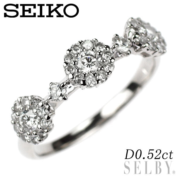 セイコー Pt900 ダイヤモンド リング 0.52ct