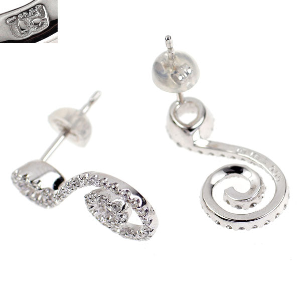 ウーゴコレアーニ K18WG/ K14WG ダイヤモンド ピアス 0.55ct キャッチ社外