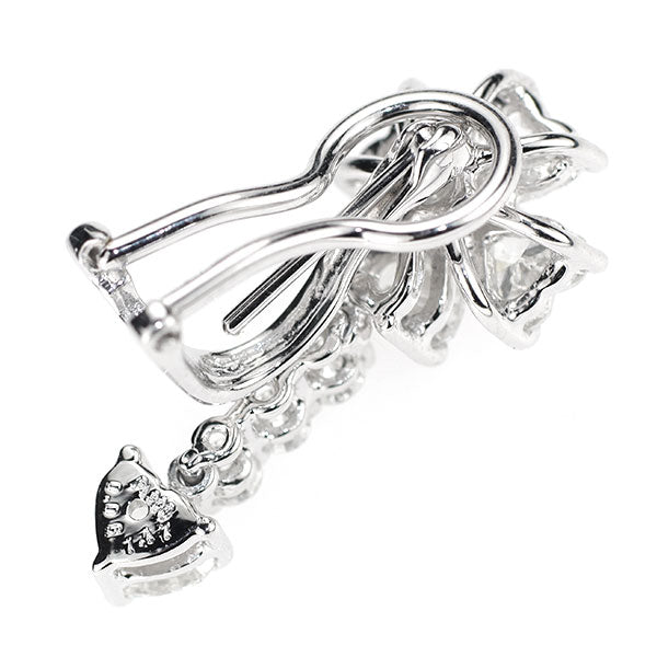 Pt900/K14WG 天然ピンクダイヤモンド ピアス兼イヤリング 0.120ct FLPP