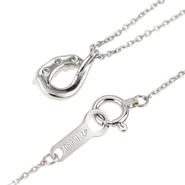 4℃ Pt850 トリートアイスブルー ダイヤモンド ペンダントネックレス