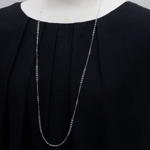 K18WG ダイヤモンド ネックレス 1.03ct