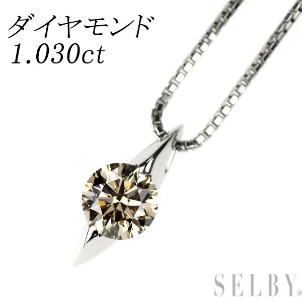 K18WG ダイヤモンド ペンダントネックレス 1.030ct