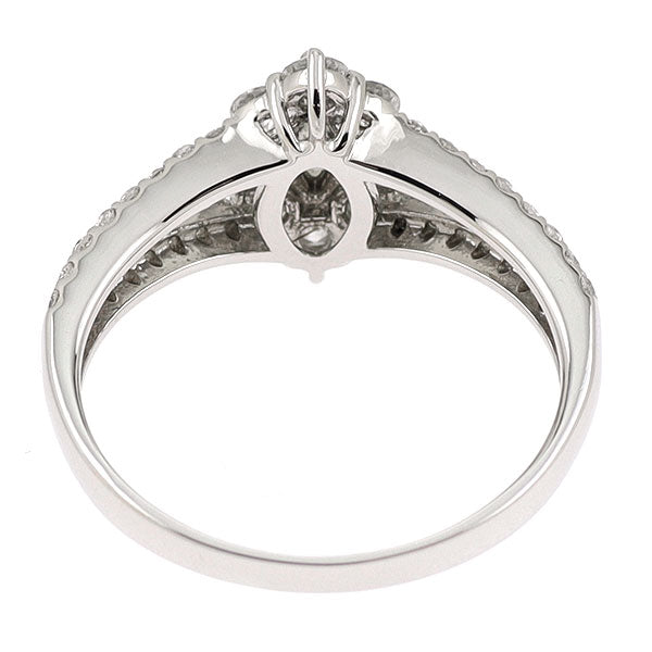 Pt900 マーキスカット ダイヤモンド リング 0.22ct D0.78ct