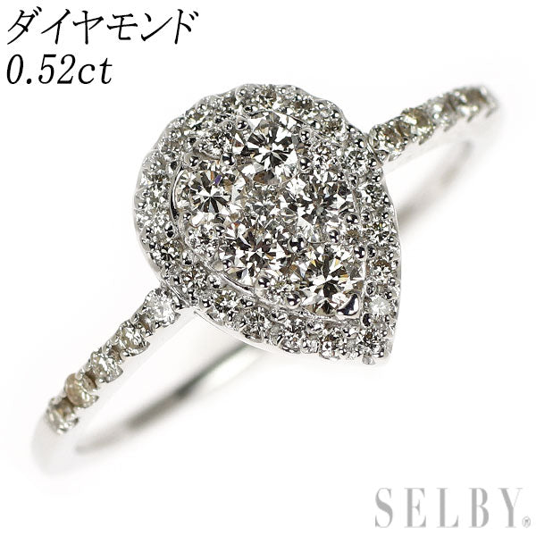 K18WG ダイヤモンド リング 0.52ct