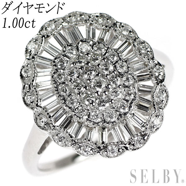 K18WG ダイヤモンド リング 1.00ct