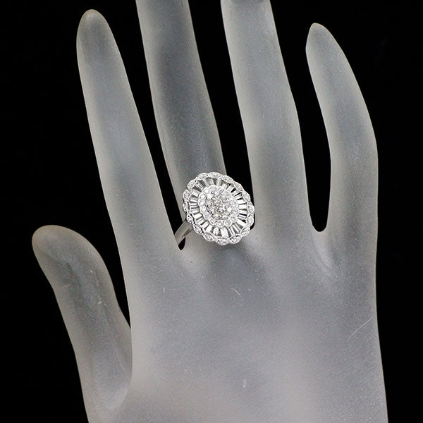 K18WG ダイヤモンド リング 1.00ct