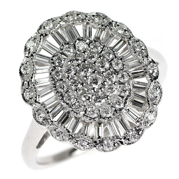 K18WG ダイヤモンド リング 1.00ct