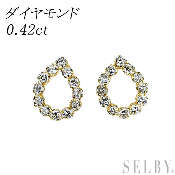 K18YG ダイヤモンド ピアス 0.42ct