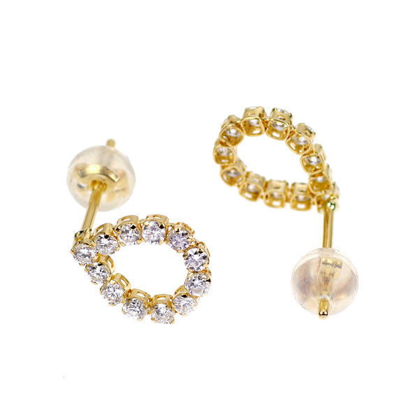 K18YG ダイヤモンド ピアス 0.42ct