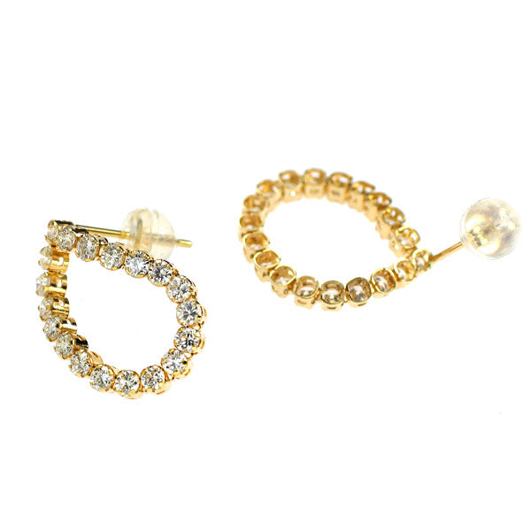K18YG ダイヤモンド ピアス 0.90ct