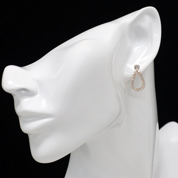 K18YG ダイヤモンド ピアス 0.90ct