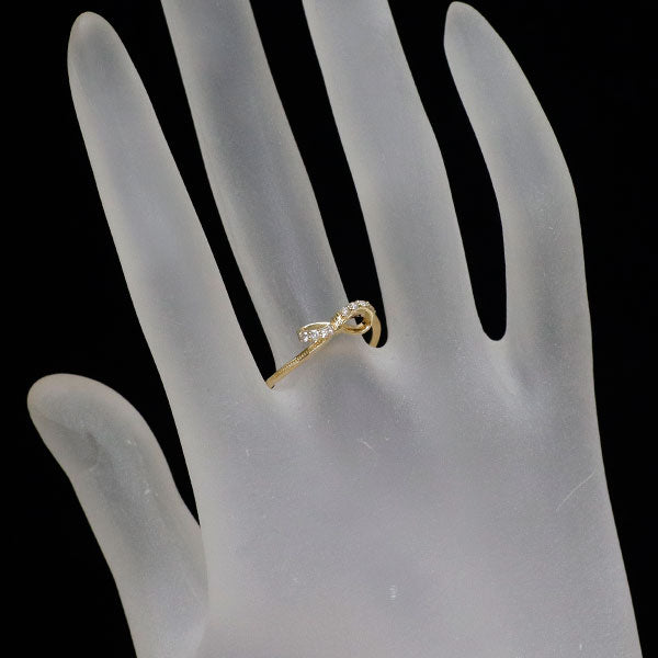 K18YG ダイヤモンド リング 0.10ct リボン