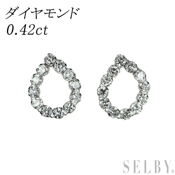 Pt900 ダイヤモンド ピアス 0.42ct — セルビーオンラインストア 
