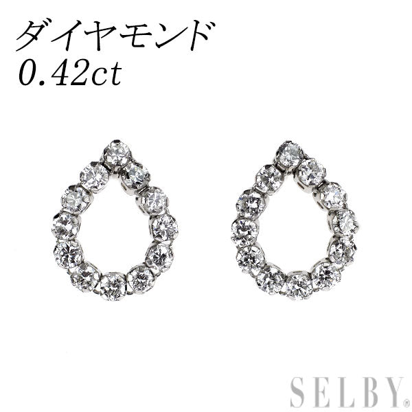 Pt900 ダイヤモンド ピアス 0.42ct