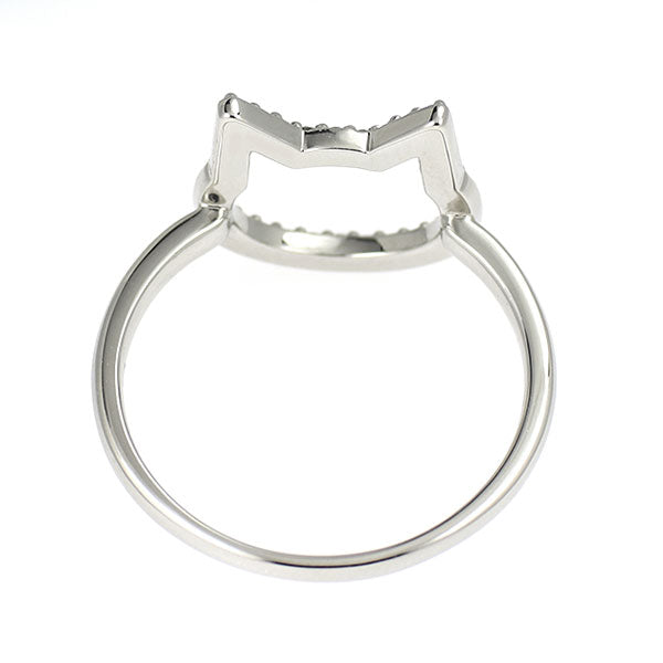 Pt900 ダイヤモンド リング 0.16ct 猫