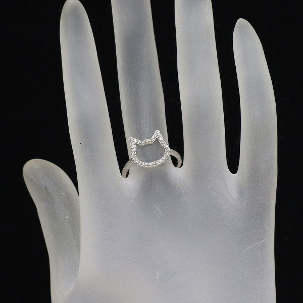Pt900 ダイヤモンド リング 0.16ct 猫