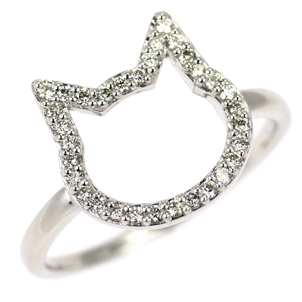 Pt900 ダイヤモンド リング 0.16ct 猫