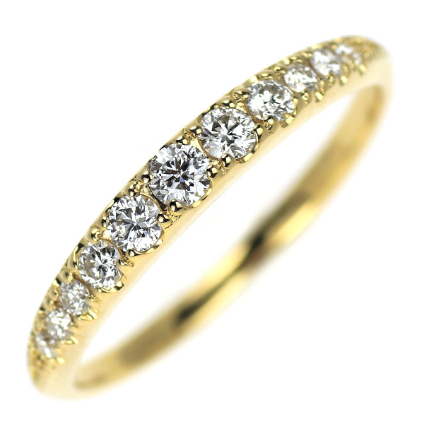 K18YG H＆C ダイヤモンド リング 0.26ct ハーフエタニティ