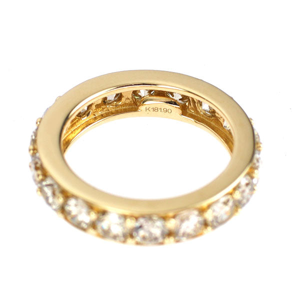 K18YG ダイヤモンド リング 1.90ct ピンキー フルエタニティ
