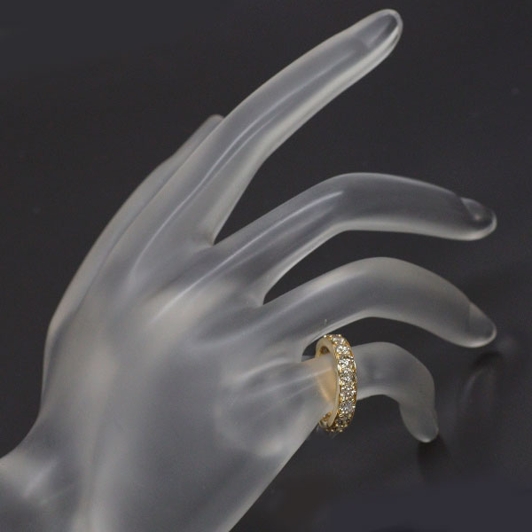 K18YG ダイヤモンド リング 1.90ct ピンキー フルエタニティ