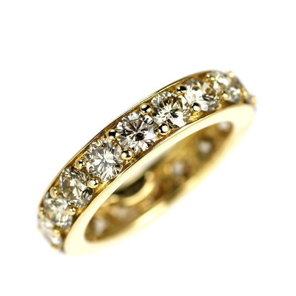K18YG ダイヤモンド リング 1.90ct ピンキー フルエタニティ