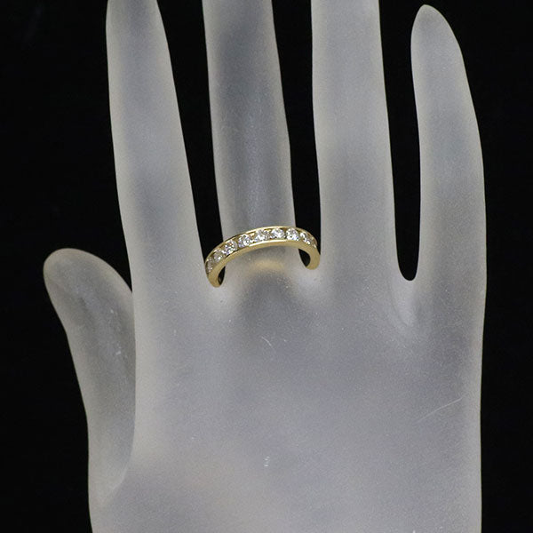 K18YG ダイヤモンド リング 1.00ct ハーフエタニティ