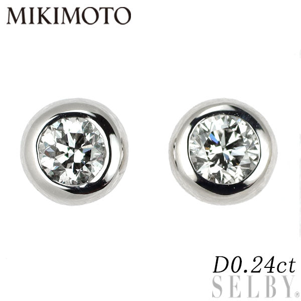 k18wg ダイヤモンドピアス K18ホワイトゴールドダイヤモンドピアス