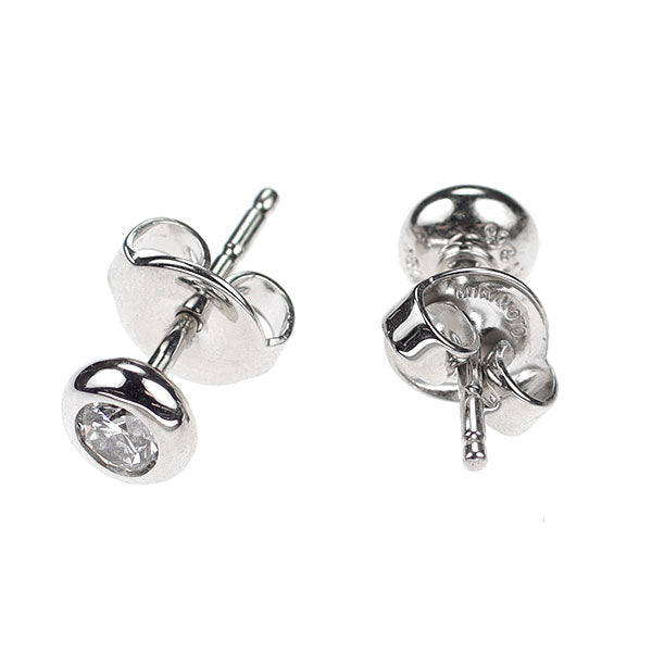 ミキモト K18WG ダイヤモンド ピアス 0.24ct