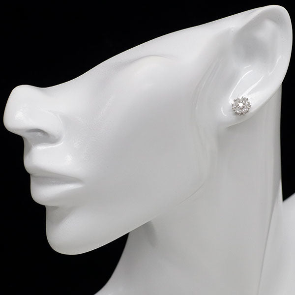 Pt900 ダイヤモンド ピアス 1.00ct フラワー