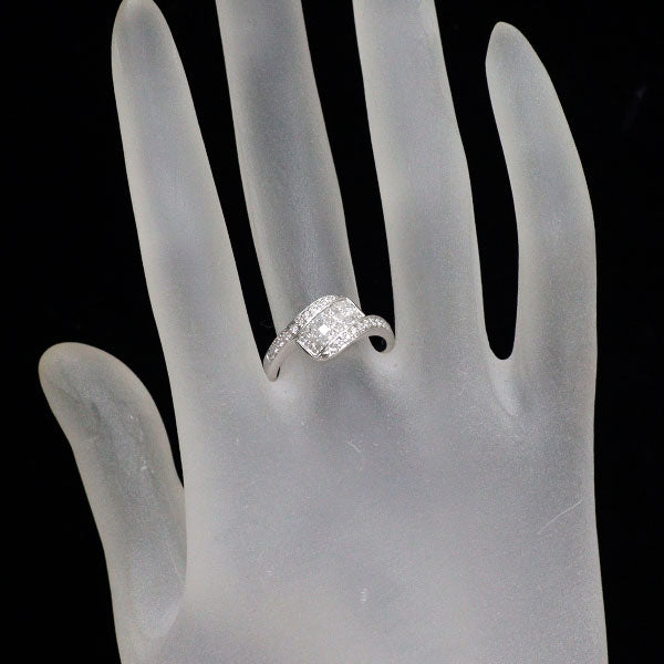 K18WG ダイヤモンド リング 0.50ct ミステリーセッティング