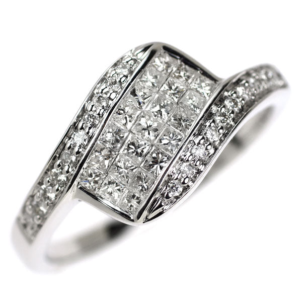 K18WG ダイヤモンド リング 0.50ct ミステリーセッティング
