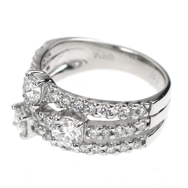 Pt900 ダイヤモンド リング 0.80ct D0.70ct