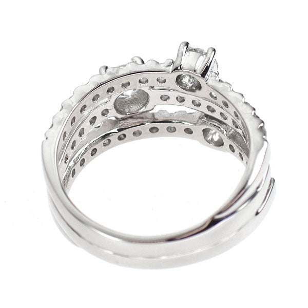 Pt900 ダイヤモンド リング 0.80ct D0.70ct