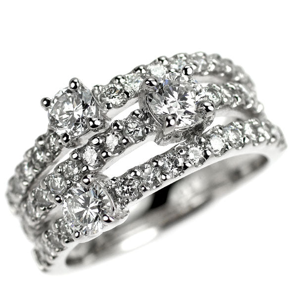 Pt900 ダイヤモンド リング 0.80ct D0.70ct