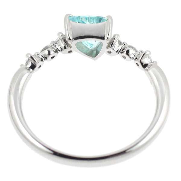 Pt900 パライバトルマリン ダイヤモンド リング 0.54ct D0.16ct