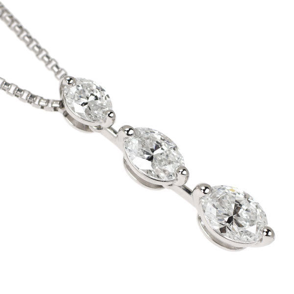 ミキモト Pt950 マーキスカット ダイヤモンド ペンダントネックレス 1.50ct 《セルビー銀座店》【中古】