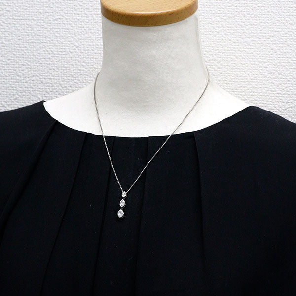 ミキモト Pt950 マーキスカット ダイヤモンド ペンダントネックレス 1.50ct 《セルビー銀座店》【中古】