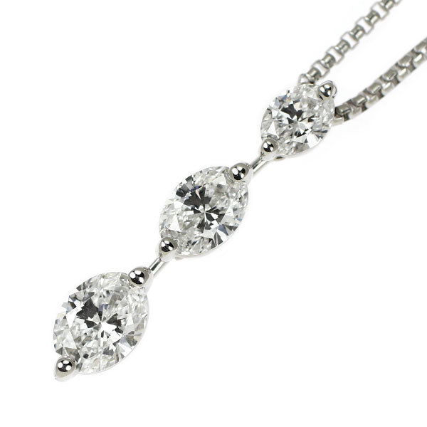 ミキモト Pt950 マーキスカット ダイヤモンド ペンダントネックレス 1.50ct 《セルビー銀座店》【中古】