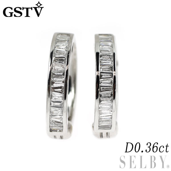 GSTV Pt950 ダイヤモンド イヤリング 0.36ct