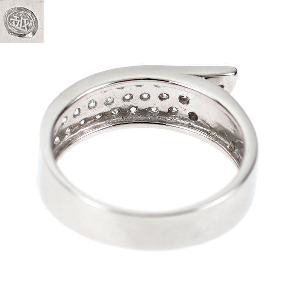 三越 Pt900 ダイヤモンド リング 0.50ct パヴェ