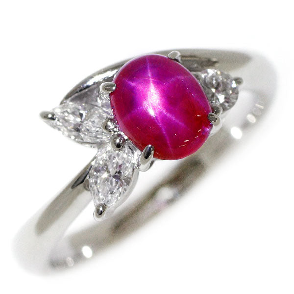 Pt900 スター ルビー ダイヤモンド リング 0.92ct D0.22ct — セルビー